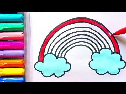 Drawing and Painting  Rainbow for Kids & Toddlers | Simple Drawing, Coloring #drawing