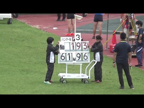 【大会新記録】　 【2021青森県選手権】 女子ハンマー投　村上来花選手（弘前実業高３）61m96