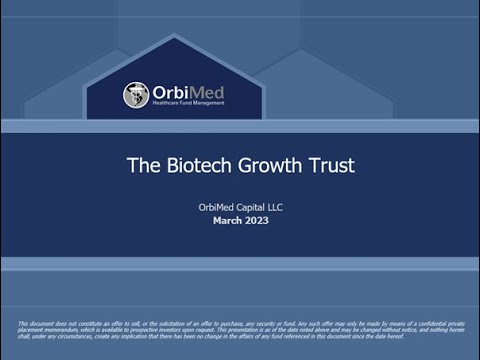 The Biotech Growth Trust - Investor Update Webinar - Wednesday, 1st March 2023