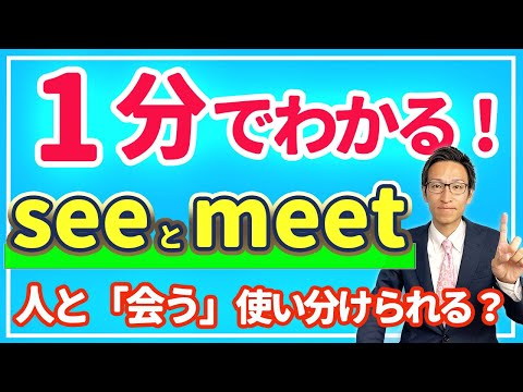 1分でわかる英文法「seeとmeet」