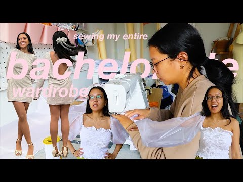 let's sew MY ENTIRE BACHELORETTE WARDROBE // nyc bachelorette prep vlog, getting overwhelmed