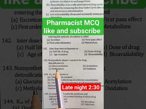 #pharmacist #pharmacy #mcq #shortsfeed #shots #shorts #esic #pharmacology #viral