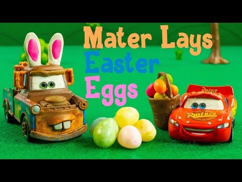 It's Easter Time and Mater Lays Easter Eggs Lightning McQueen Jackson Storm Cars