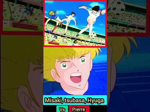 captain tsubasa - Misaki, tsubasa, Hyuga vs Pierre #captaintsubasa #princefc7 Japan vs France