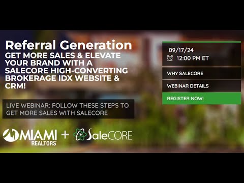 GET MORE SALES & ELEVATE YOUR BRAND WITH A SALECORE HIGH-CONVERTING BROKERAGE IDX WEBSITE & CRM!