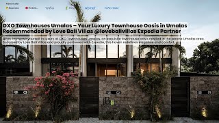 OXO Townhouses Umalas Recommended by Love Bali Villas @lovebalivillas  Expedia Partner