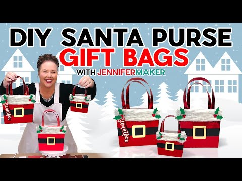 Make A Santa Purse Gift Bag | Add Shine and Furry Details!