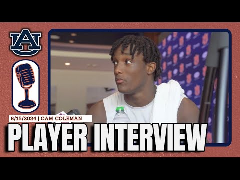 Auburn WR Cam Coleman Interview | Fall Practice Day 15 | 8/15/24