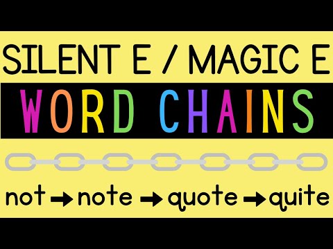 Silent E (CVCe) Word Chains + Word Ladders