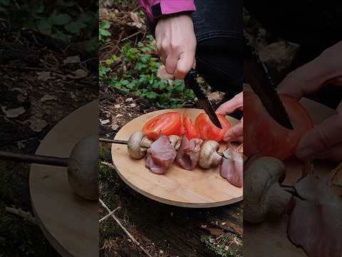 Solo camping & relaxing 🌲💚🌿 #outdoors #campfirecooking #forestcamping #outdoors