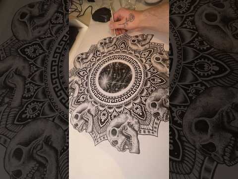 Can’t believe I spent 100+ hours drawing this! #mandala #ink #drawing #artistonyoutube #art #pen