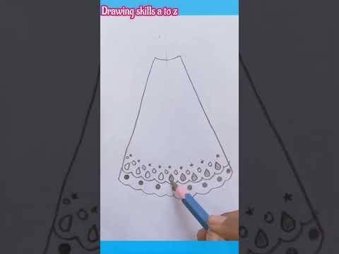 How to draw a girl wearing beautiful lehnga ||Easy girl drawing for beginners#shorts