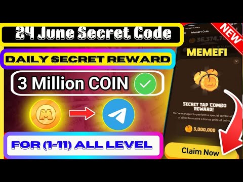 🛑 Memefi 24 Level 1-11 ) Memefi Secret Tap Combo Reward | Memefi  Coins Code | #memefi Secret Code