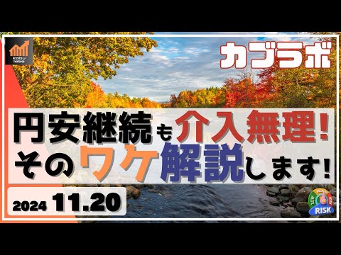 【カブラボ】11/20 円安継続してもそうそう介入は無理！なぜなのか、その理由を解説します！