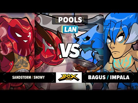 Sandstorm & Snowy vs Bagus & Impala - Pools - Brawlhalla World Championship 2024 - LAN 2v2