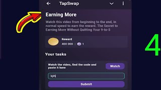 Earning More | Tapswap Code | The Secret to Earning More Without Quitting Your 9-to-5