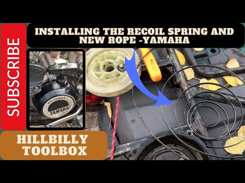 How to install the recoil spring and a new rope on a Yamaha ATV recoil pull start.