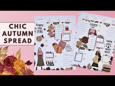 PLAN WITH ME | CHIC FALL SPREAD | THE HAPPY PLANNER