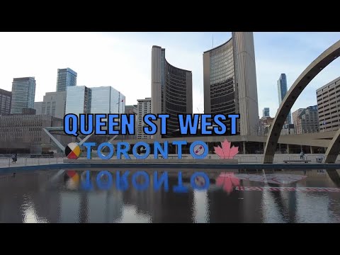 Queen St. West | 4K Walk Downtown Toronto (April 5 2022)