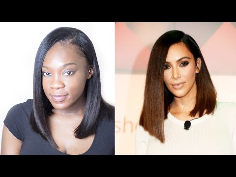 Kim Kardashian Lob (Long Bob Weave) | Asymmetrical Hair Cut