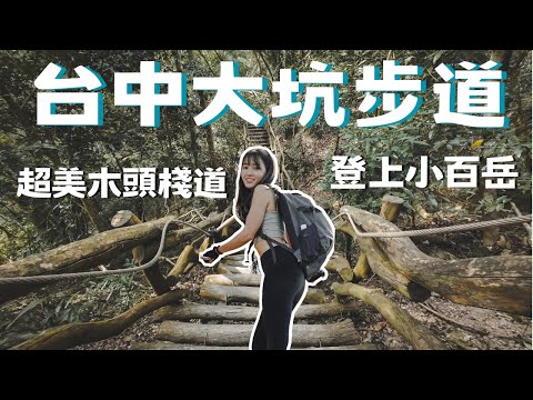 台中大坑步道！直接挑戰傳說中最難等級路線，整條步道都是由圓木步道建成！還能走到台中市最高點