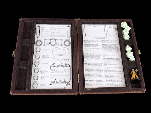 I made a Dungeons & Dragons character portfolio out of an old Backgammon set