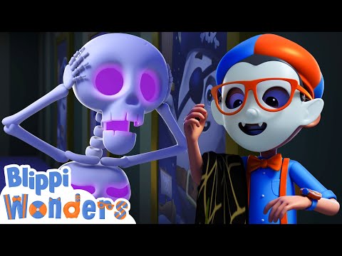 Is it Fun to be Scared? | Blippi Wonders | Kids Cartoons | Party Playtime!