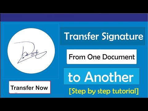 How to Transfer a Signature from One Document to Another: Insert Signature in Word - Make it Movable