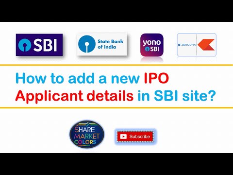 How to add a new IPO Applicant detail in SBI site?