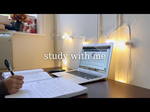 Study with me - 25 minutes, 5 minute break, with focus music - pomodoro