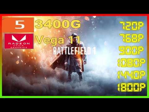 Battlefield 1 | Ryzen 5 3400G Vega 11 2x8 (2666MHz) 16GB RAM