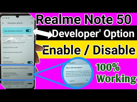 Realme note 50 Developer option Enable // usb debugging settings