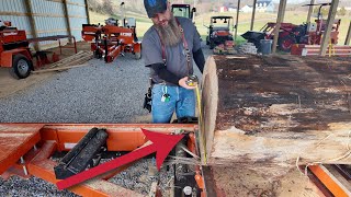 Take A Look Inside This Old Poplar Log, Christmas At The Sawmill