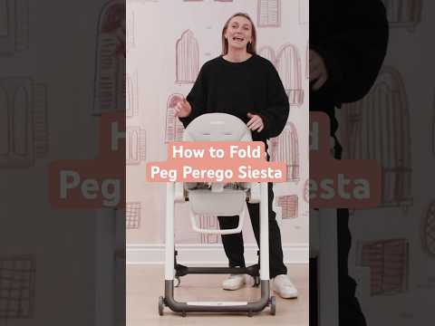 How to Fold Peg Perego Siesta Highchair #babygear #baby #babychair