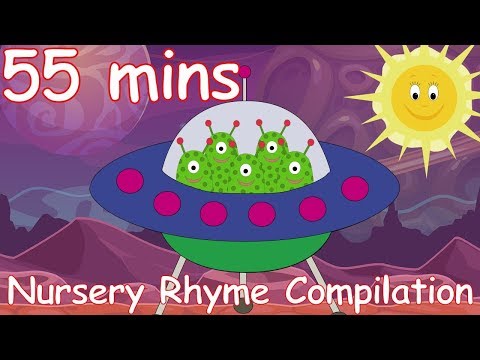 5 Little Men in a Flying Saucer! And lots more Nursery Rhymes  55 minutes!