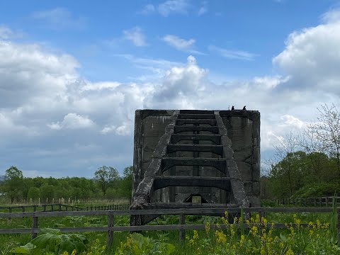 赤平市のズリ山階段と露頭炭