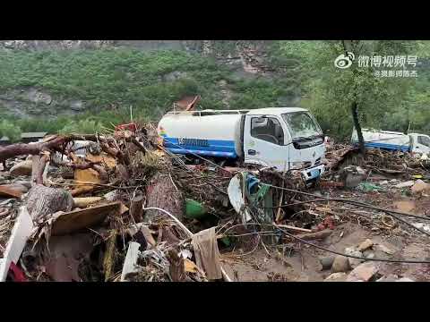 直击北京门头沟暴雨后现状 - 潭柘寺镇的南辛房村和平原村状况