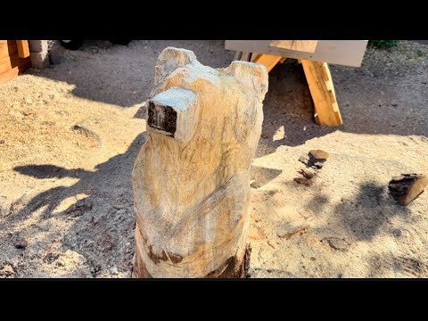 Bear carving ￼live!