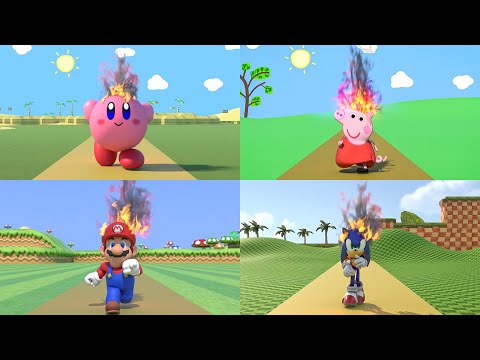 Kirby, Peppa Pig, Sonic & Super Mario - 😂 Dumb Ways to Die - FAST