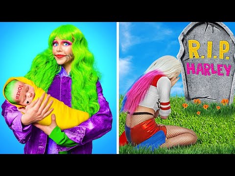 Birth to Death of Harley Quinn and Joker!