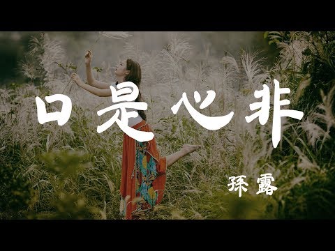 口是心非 - 孫露  - 『超高无损音質』【動態歌詞Lyrics】