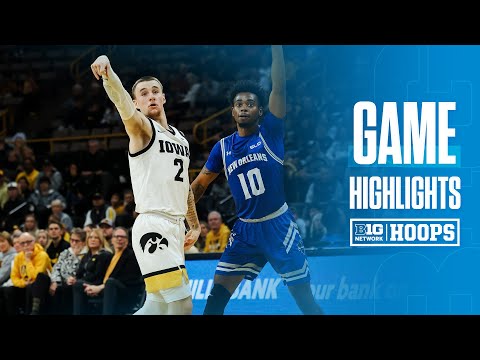 New Orleans at Iowa | Highlights | Big Ten Basketball | 12/15/2024