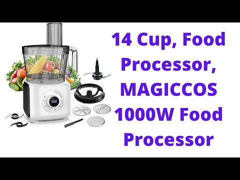 14 Cup, Food Processor - 2021 MAGICCOS 1000W Food Processor,7 Variable Speeds