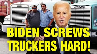 Biden Gives Middle Finger To U.S. Truck Drivers On His Way Out!