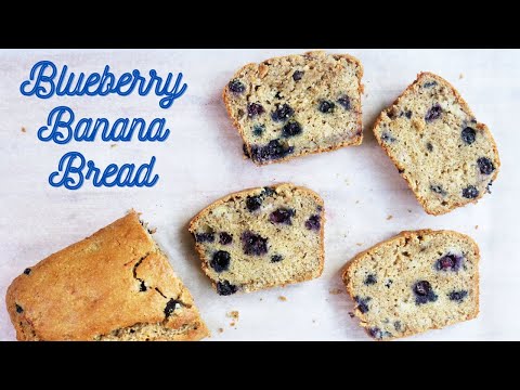 Blueberry Banana Cake | Healthy Blueberry Banana Loaf | Wholewheat Banana Cake recipe