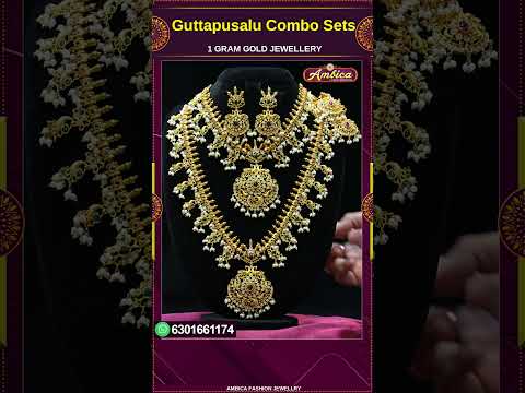 #Shorts Guttapusalu Combo Sets Collections 1 Gram Gold Jewellery