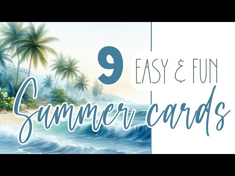 SUMMER CARD MAKING TUTORIAL 2024 | Making handmade cards | Inlovearts