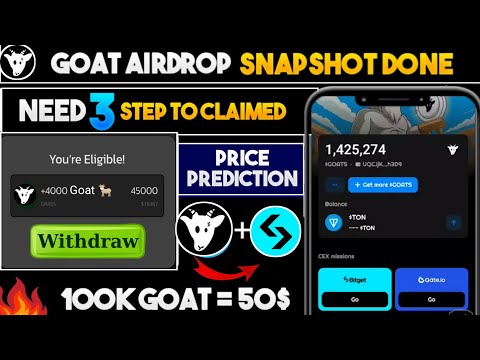 Goats Airdrop Snapshot Completed | Goats Airdrop Claim Withdraw | Goats Airdrop Claim