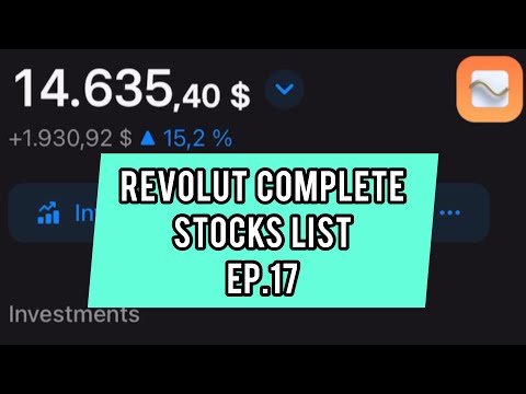 List with all stocks/Dividend Payers/Portfolio Tracker  - Revolut Investing | Ep.17