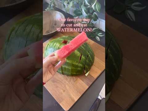 Our favorite way to cut and eat watermelon!